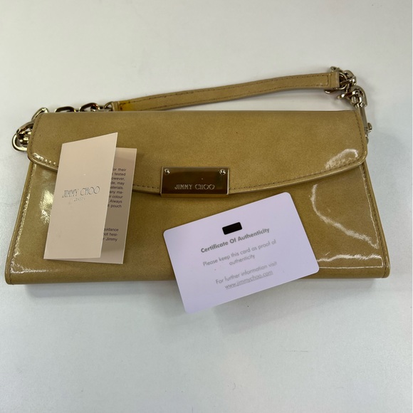 Jimmy Choo Beige Patent Leather Purse w/Authenticity Card - Picture 6 of 16